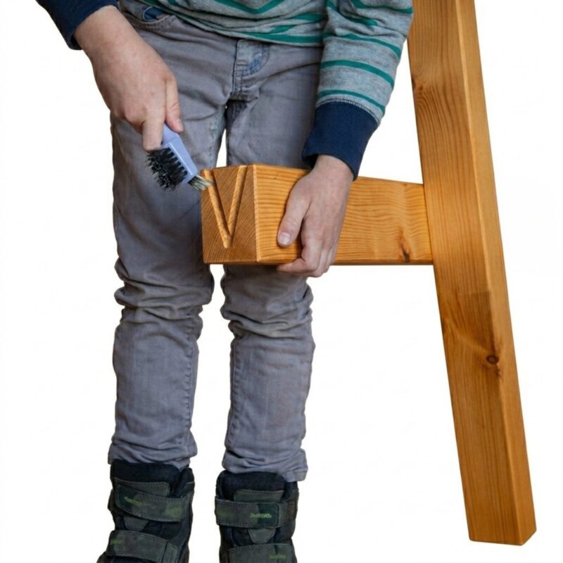 Bewegliches Bein für Holzpferd